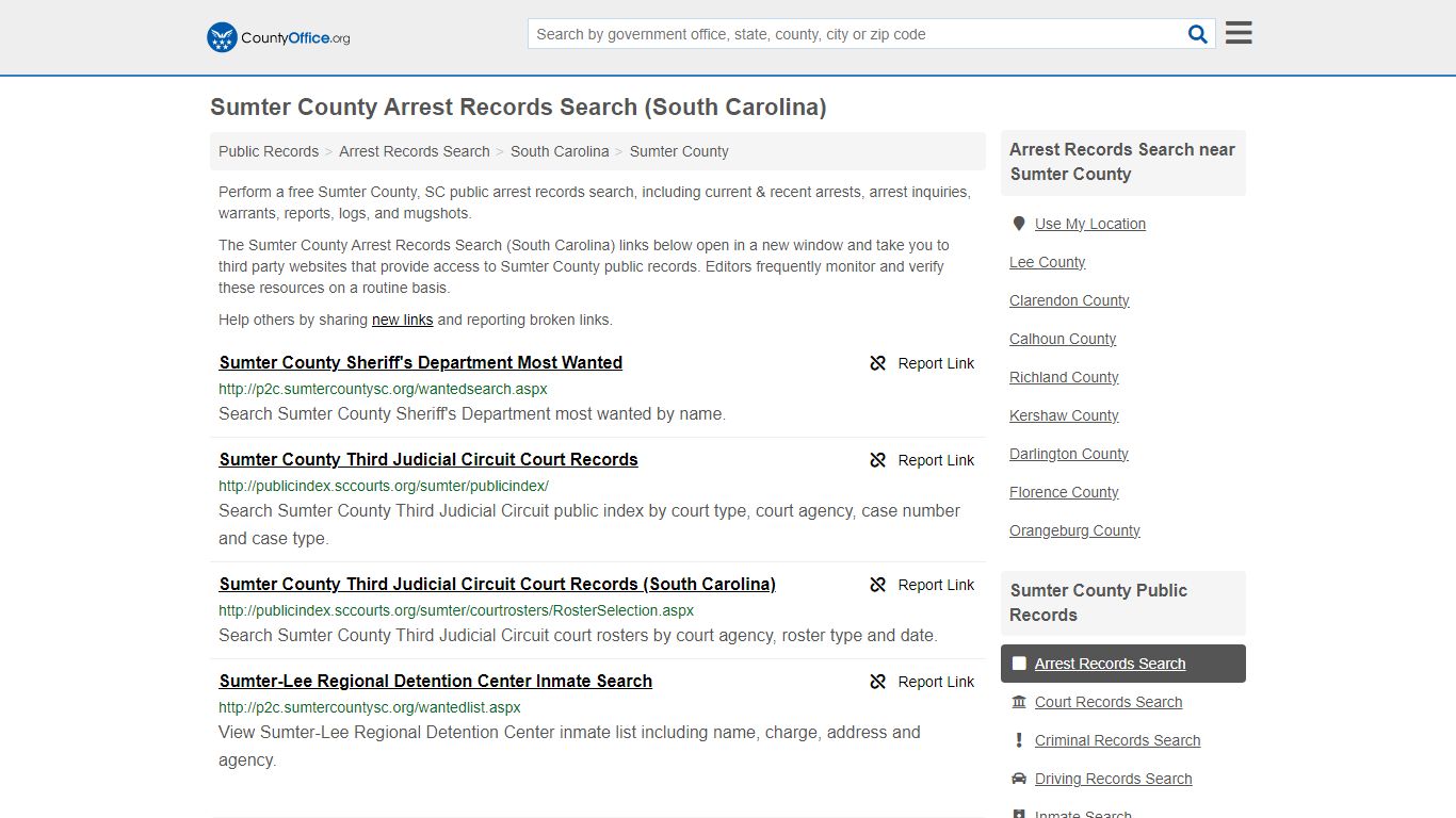 Arrest Records Search - Sumter County, SC (Arrests & Mugshots)